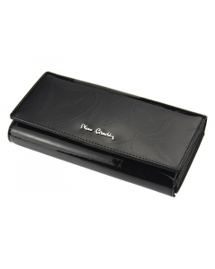 Pierre Cardin sieviešu ādas naudas maks 02 LEAF 102 melns